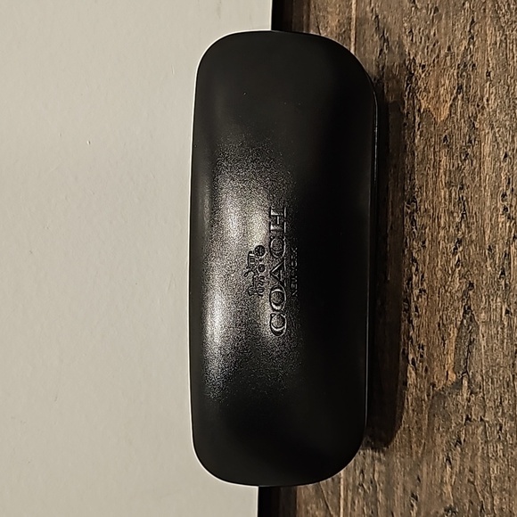 Coach Hardshell Black Leather Eyeglass/Sunglass Clamshell Case - Picture 7 of 7